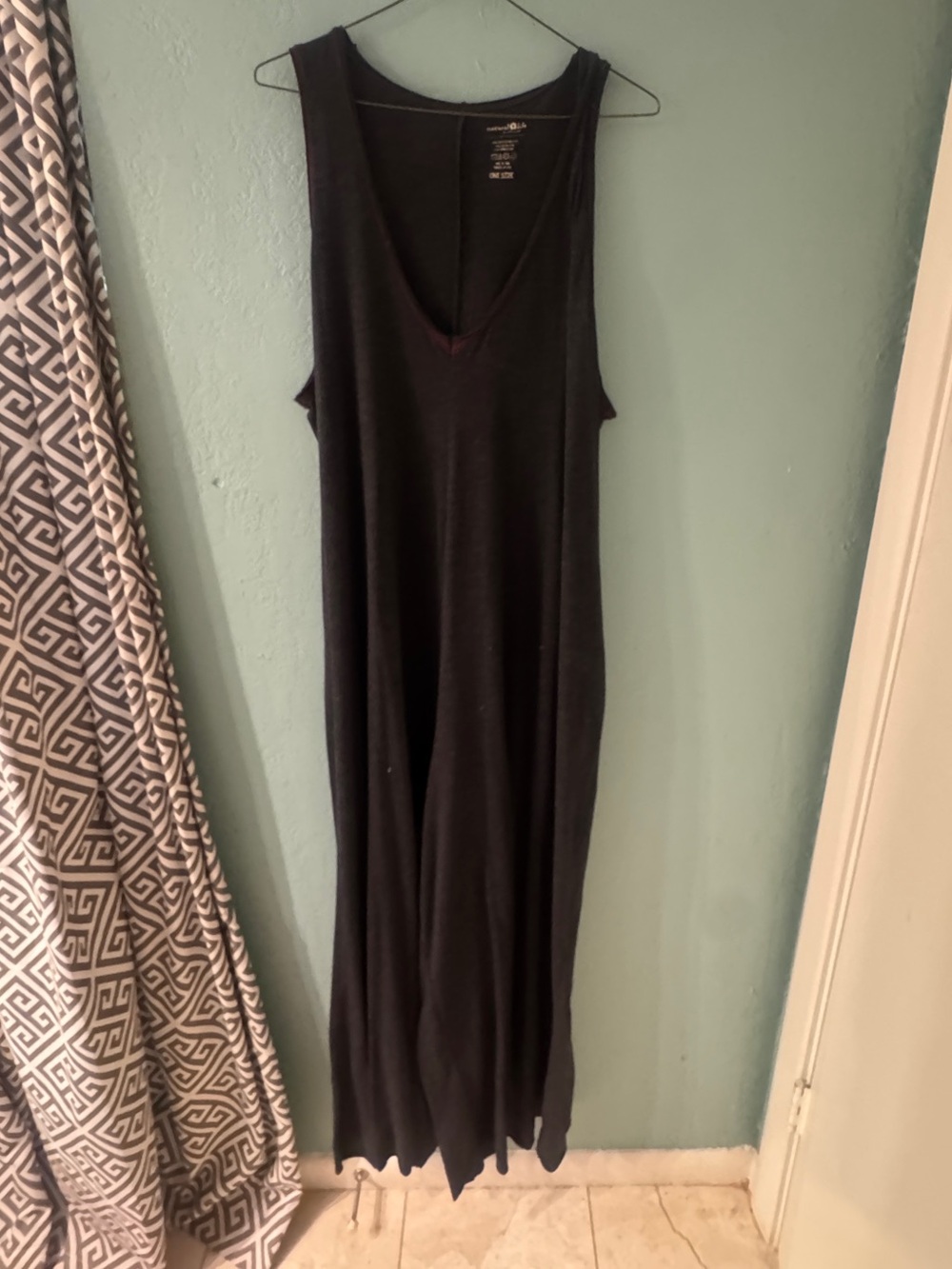 NATURAL LIFE Black Sleeveless V-Neck Maxi Dress